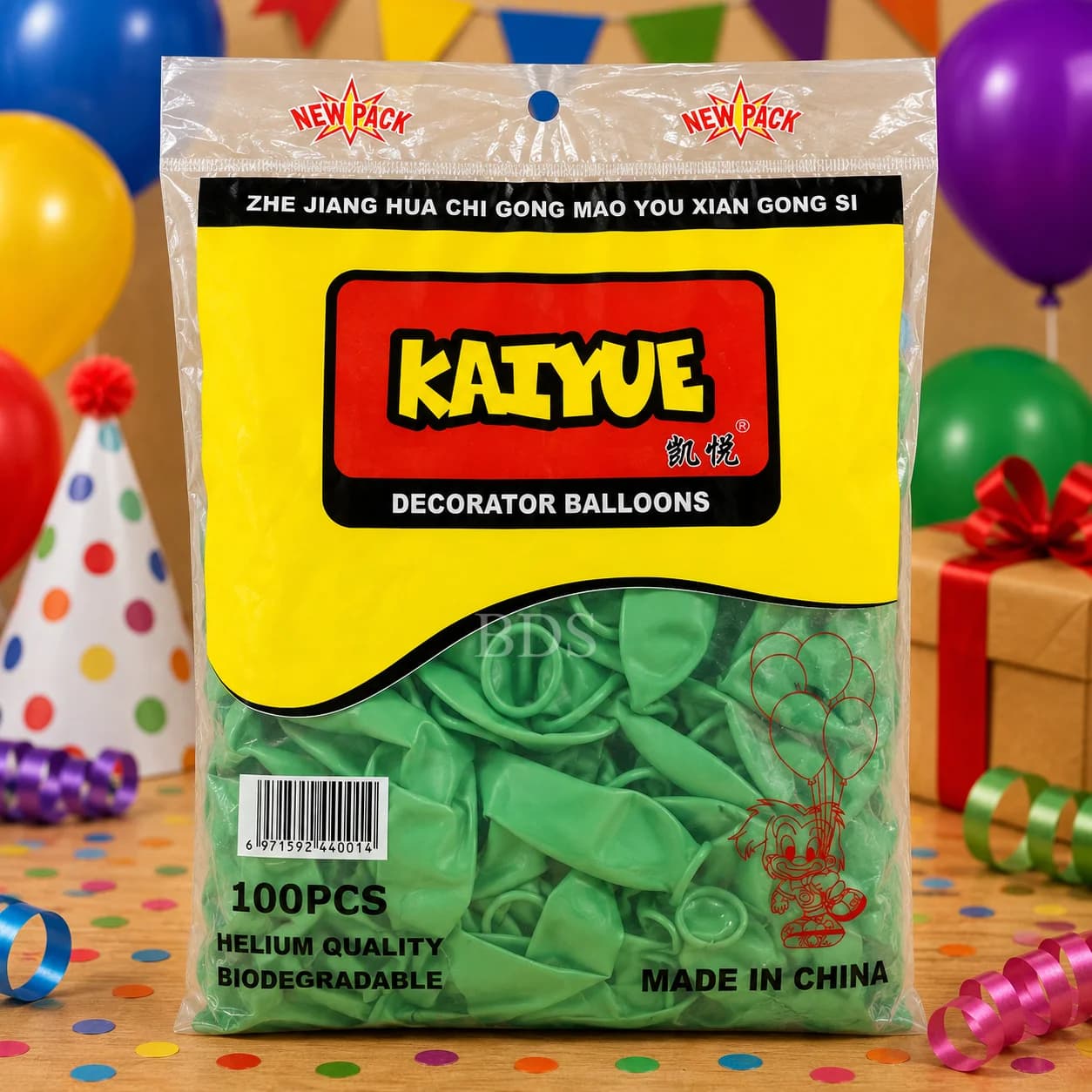 Green Decorator Balloons, 100-Piece Pack