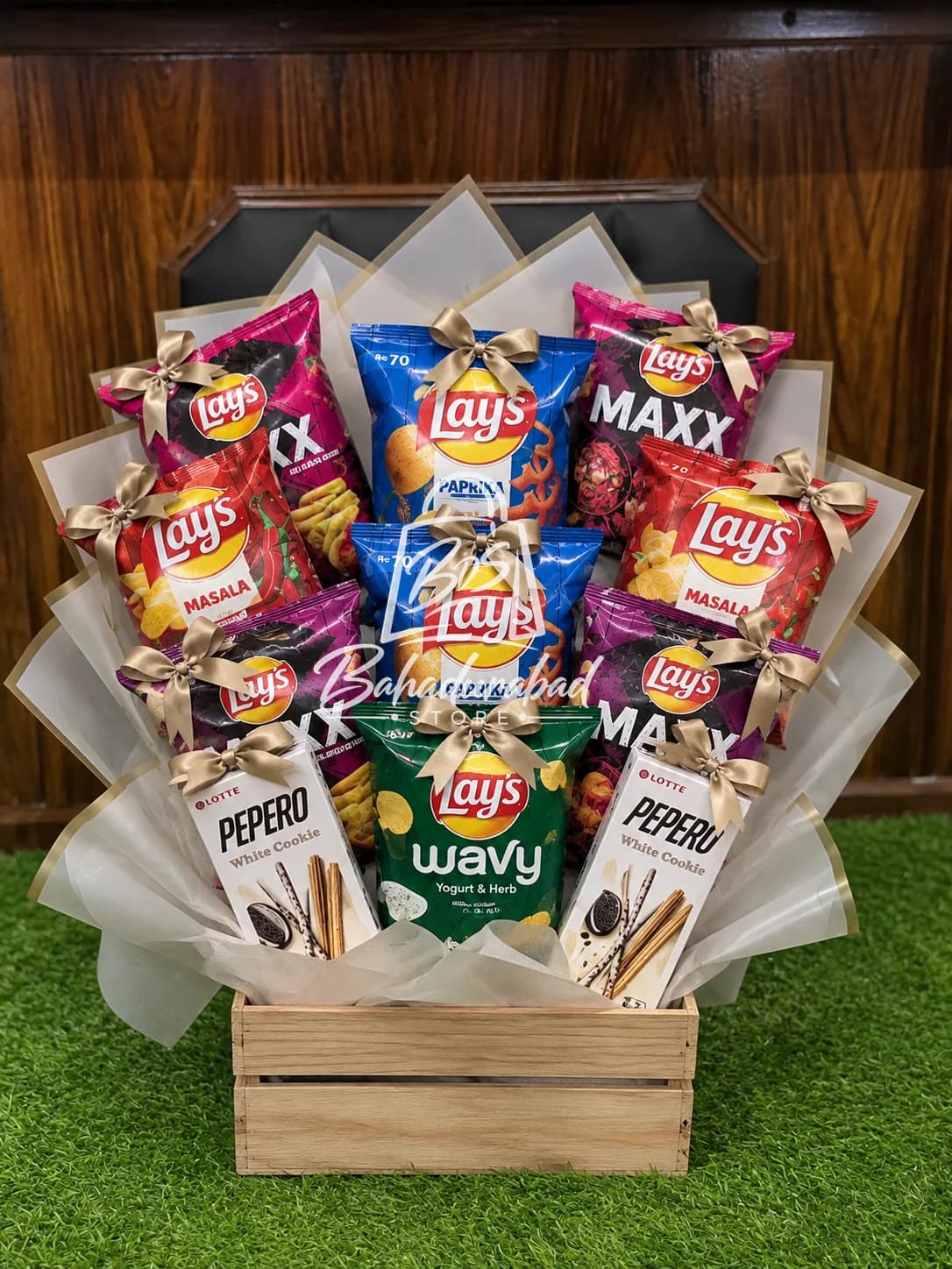 Assorted Snack Bouquet Gift Basket