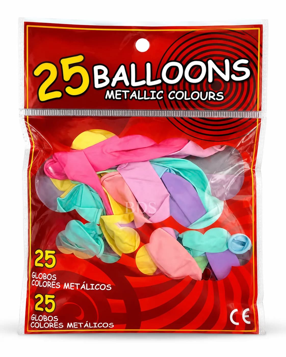 Assorted Metallic Latex Balloons (Pack of 25)