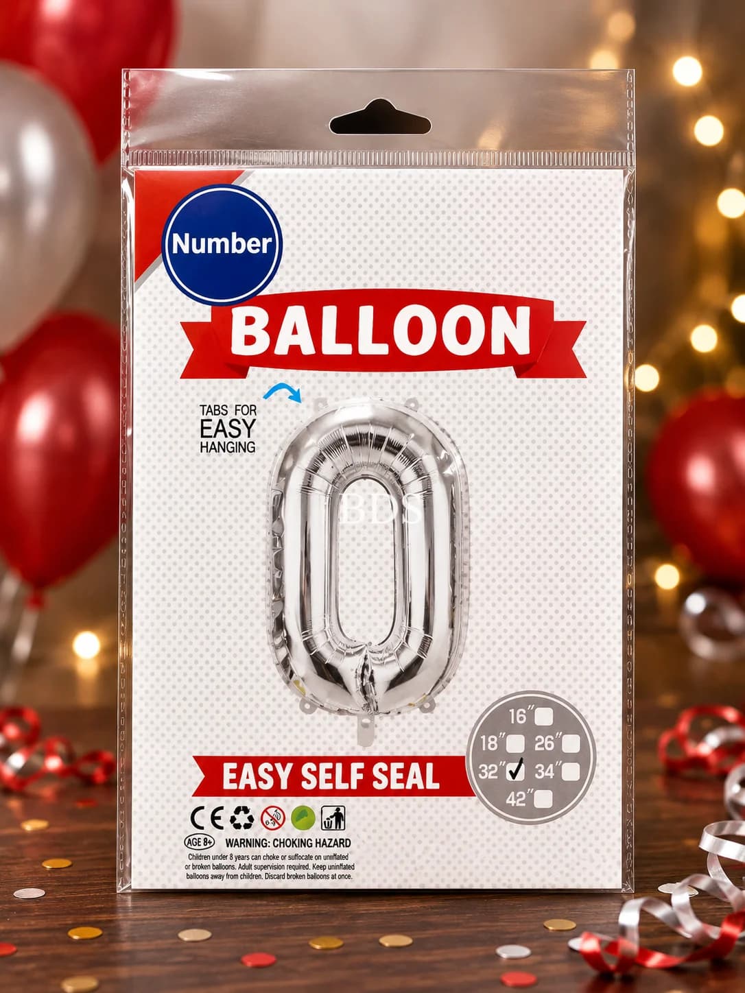 Chrome Number 0 Balloon