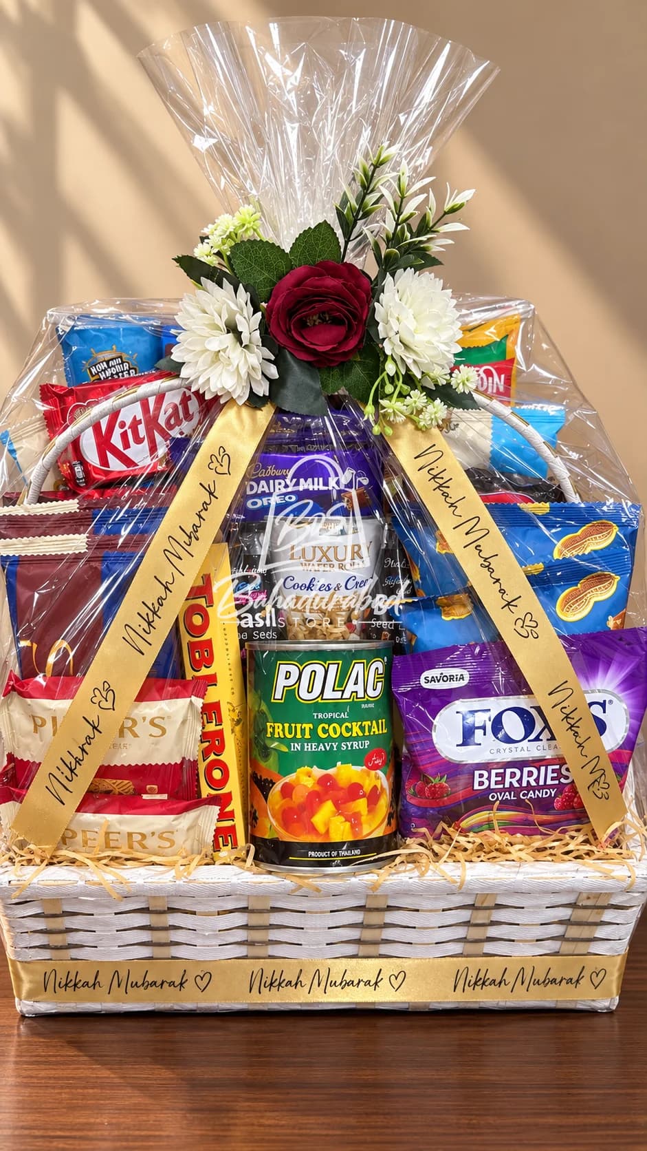 Nikkah Mubarak Deluxe Chocolate and Treats Gift Basket