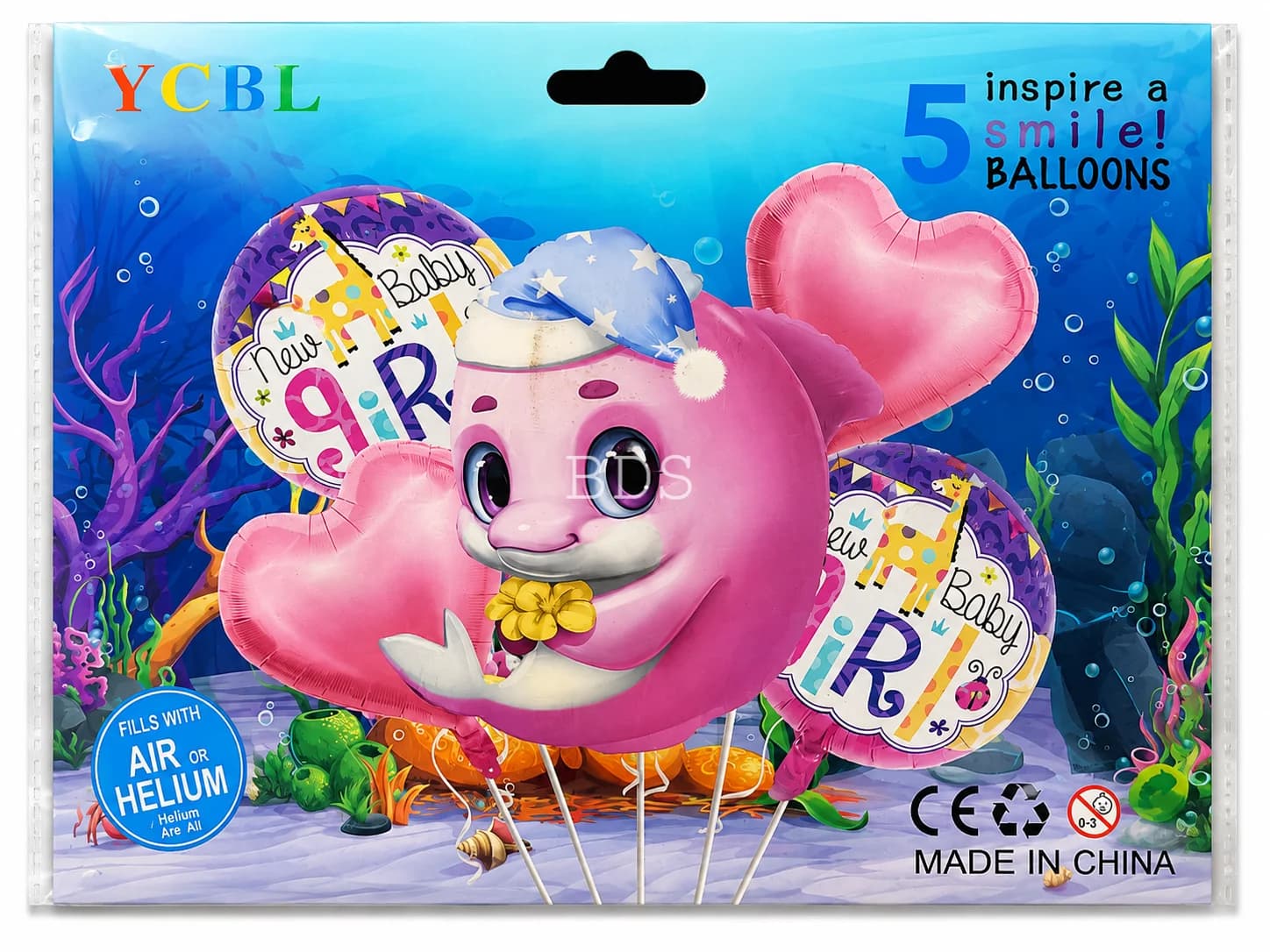 5-Piece New Baby Girl Foil Balloon Set