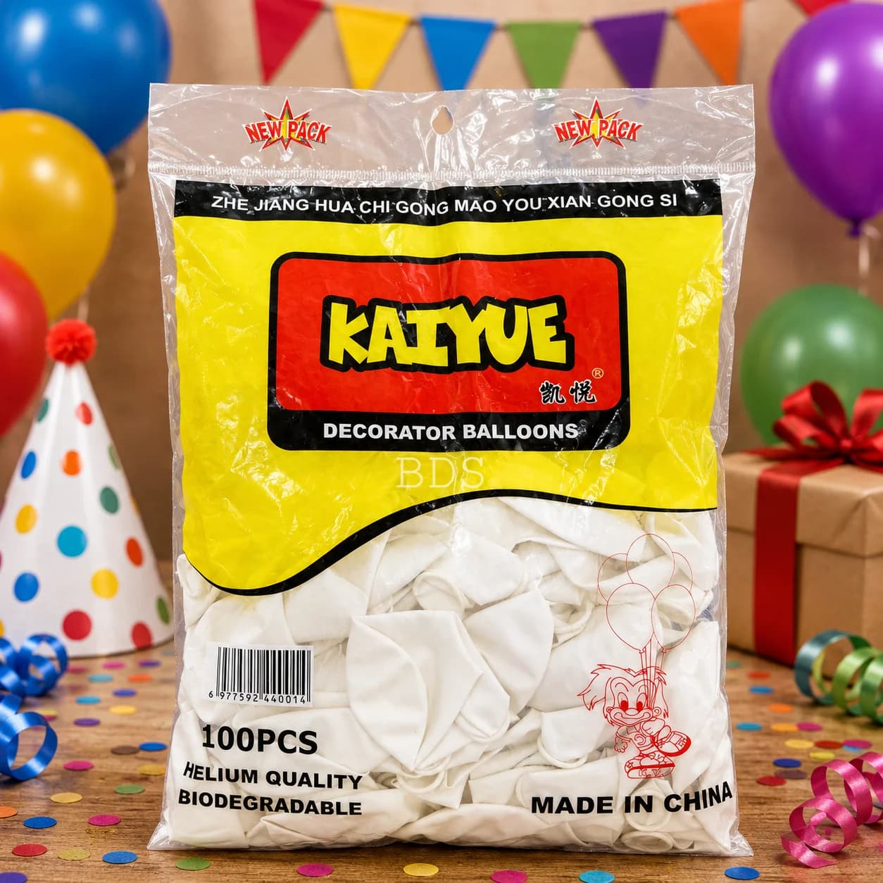 Kaiyue White Latex Decorator Balloons (100 Pcs Pack)